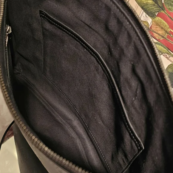 MCM Gold & Black Pvc Leather Clutch/Geometric Laptop Pouch - Picture 12 of 15